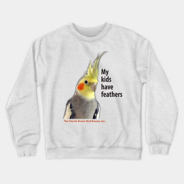 CB feather kids - black type Crewneck Sweatshirt by Just Winging It Designs